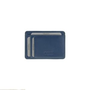 Tarjetero en piel Adapell azul marino