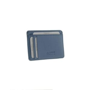 Tarjetero en piel Adapell azul marino